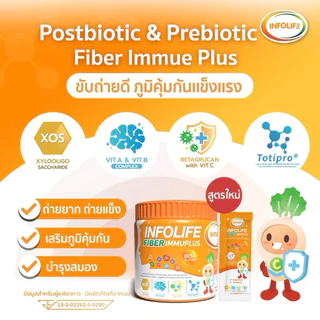 (มีส่งด่วน)อินโฟว์ไลฟ Infolife ไฟเบอร์ อิมมูพลัส แคลเซียม สำหรับเด็กส่งฟรี