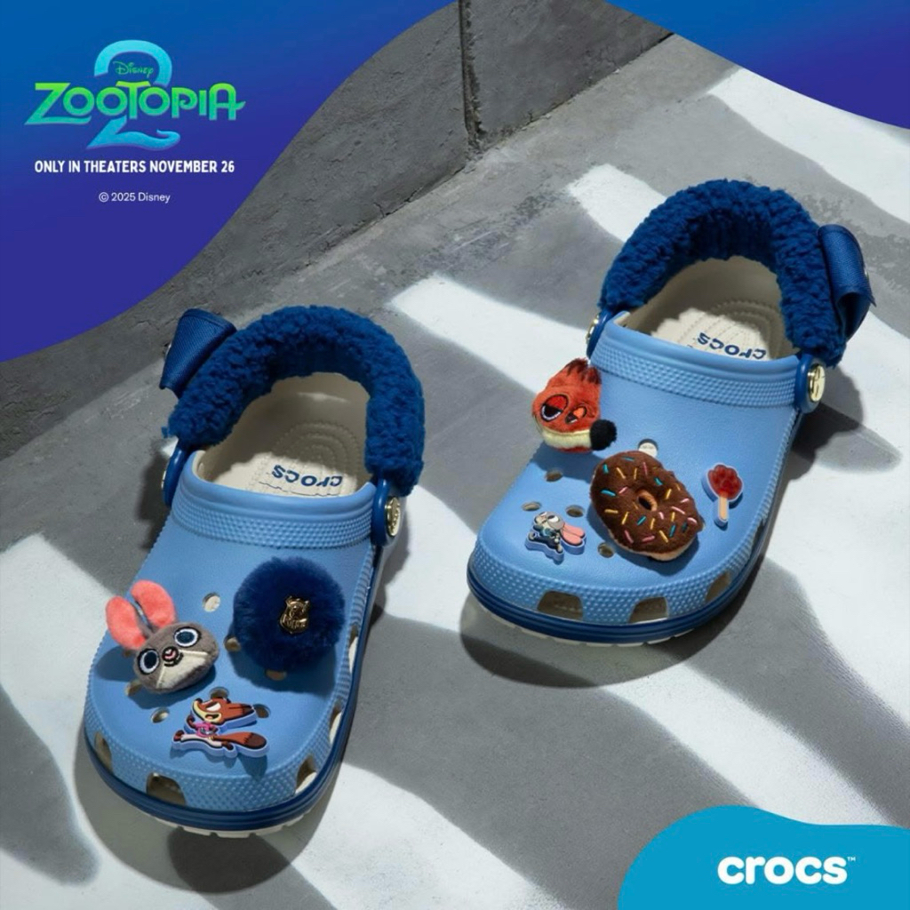 (ພ້ອມສົ່ງ) CROCS x Zootopia Classic Clog ແທ້ 100%