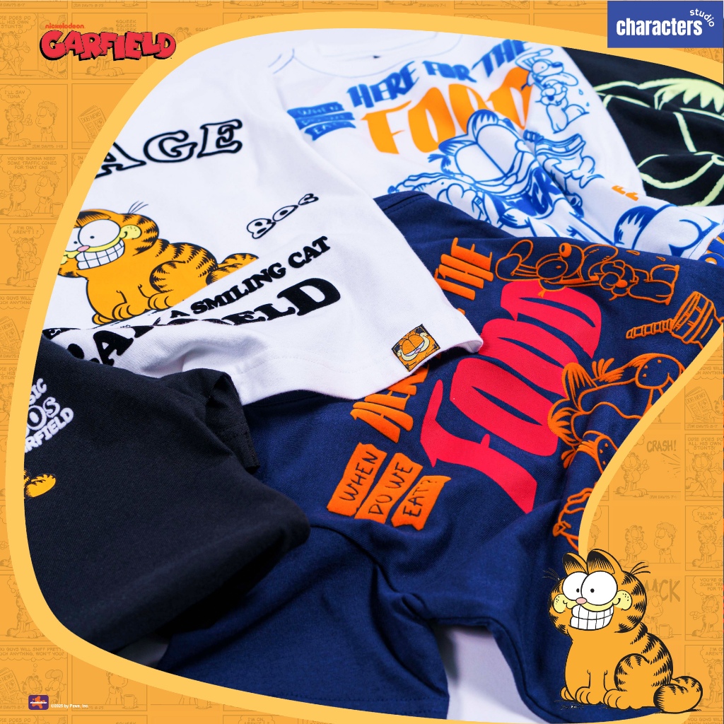 [NEW] Garfield เสื้อยืดเด็กโอเวอร์ไซส์ การ์ฟิลด์เรืองแสงในที่มืด ผ้าCotton 100% สินค้าลิขสิทธิ์แท้ Characters Studio ราคา ถูกที่สุด ดีลบีเคเค แกลเลอรีภาพที่ 3