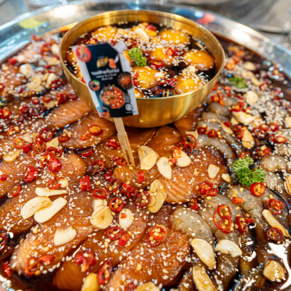 มีฮาลาล ซอสดองเกาหลีแท้ 400กรัม ซอสดอง ซอสดองสไตล์เกาหลี Purefoods Korean Sauce ดองกุ้ง ปู แซลมอน - รูปที่ 3