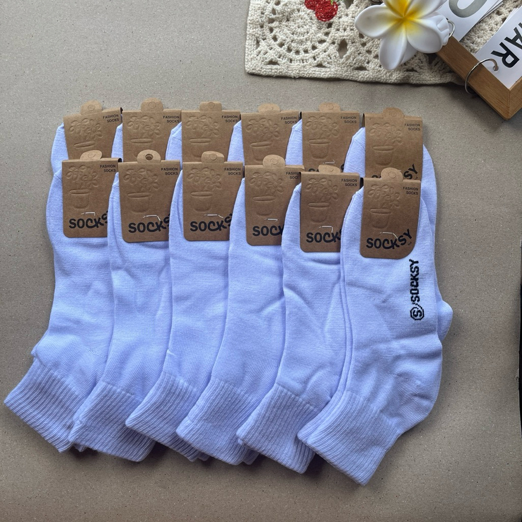 socksyถุงเท้าทำงานถุงเท้านักเรียน ข้อกลางขนาดfreesize ใส่ได้ทั้งหญิงและชาย ของแท้100% - รูปที่ 2