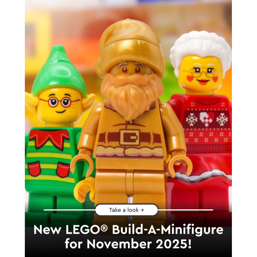 LEGO BAM Christmas : Golden Santa, Elf, Mrs. Claus