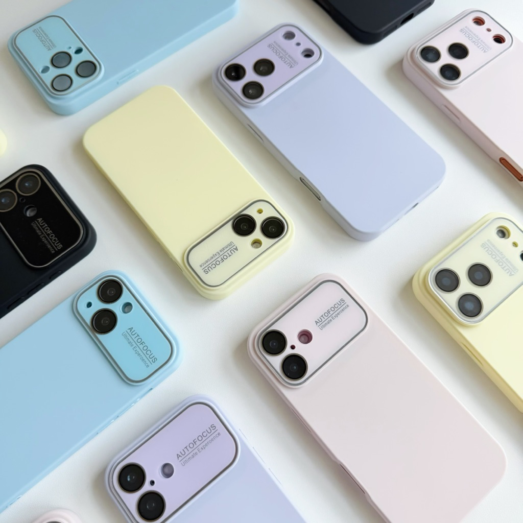 case for iphone17 เคส กำมะหยี่ สีพาสเทล มีกระจกกันเลนส์  for iPhone17promax 15 13 14 11 16Promax 13Promax 14Promax