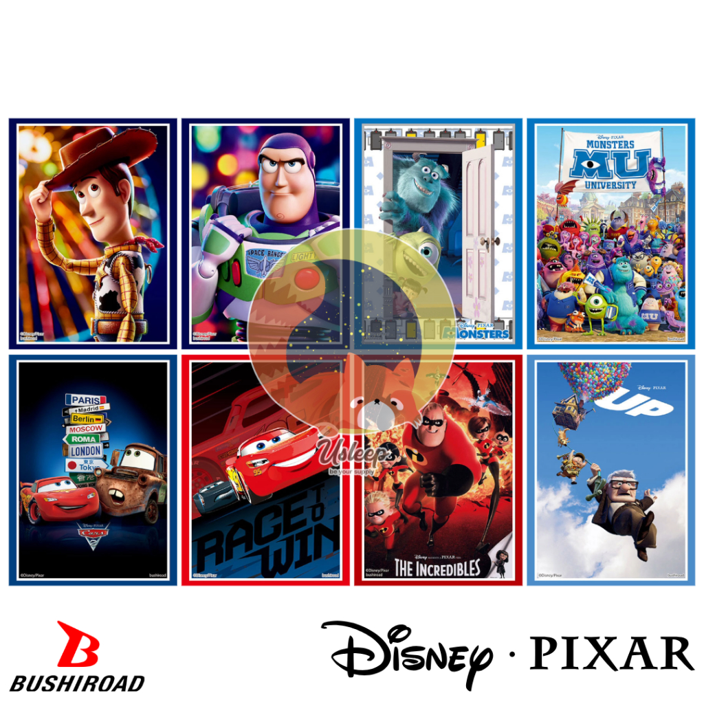 Bushiroad Sleeve Collection PIXAR : TOY STORY Woody, Buzz Lightyear, Monsters, Inc., Cars 2, Cars Li