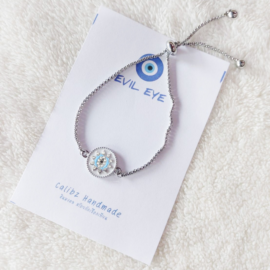 ข้อมือสแตนเลส 🧿 Evil eye  : ข้อมือ-สแตนเลส  จี้/ลูกปัด - โลหะผสม