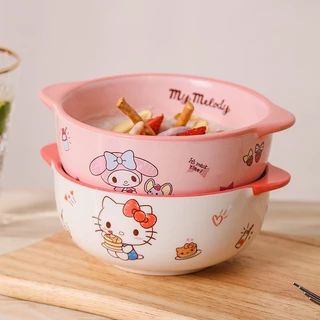 [ของแท้] Sanrio ชามหูจับ ซานริโอ กล่องสวย BPA Free - ใช้ได้สำหรับเด็ก ของขวัญน่ารัก ส่งฟรี ด่วน