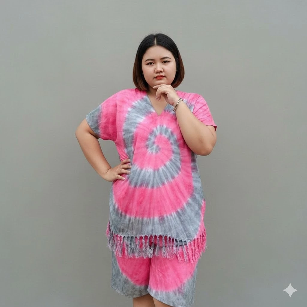 เซทเสื้อกระเหรี่ยง+ขาสั้น / เซทเสื้อคอกลม+ขาสั้น ผ้าแมมเบิตสปัน thumbnail 10