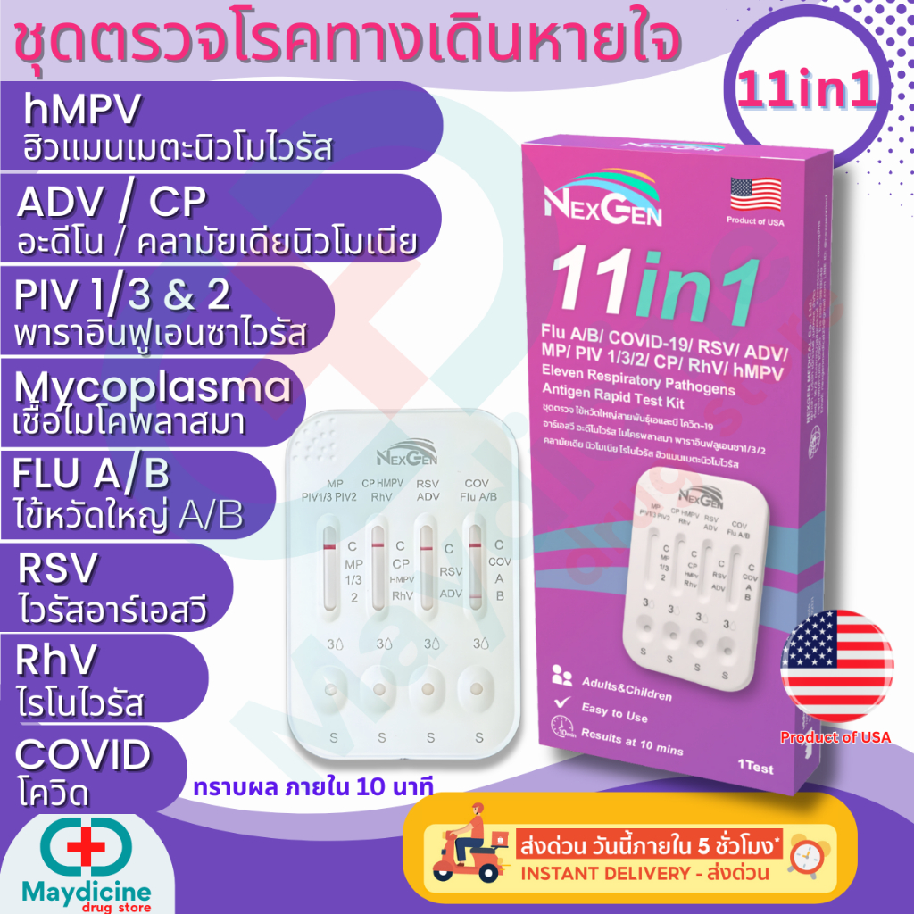 ชุดตรวจไข้หวัดใหญ่ Influ A/ Influ B/ RSV/ Covid-19