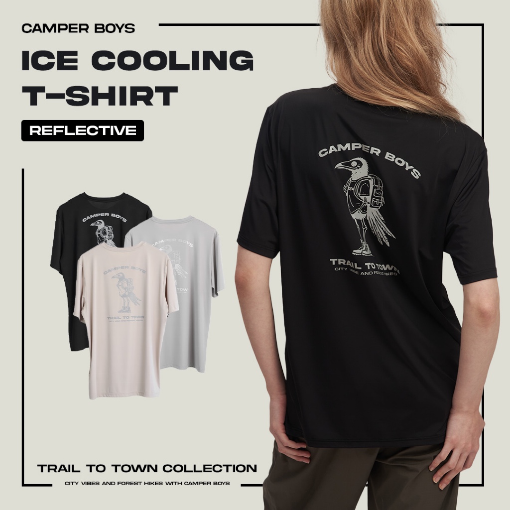 CAMPER BOYS : ICE COOLING T-SHIRT เสื้อยืดเดินป่าที่ใส่แล้วเย็น ใส่ได้ทั้งในป่าและในเมือง เสื้อวิ่งเ