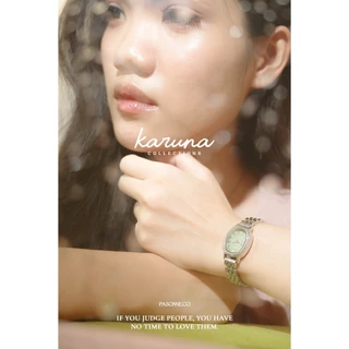 pasonne.co นาฬิกาข้อมือ รุ่น karuna พื้นหน้าปัดสีเขียว