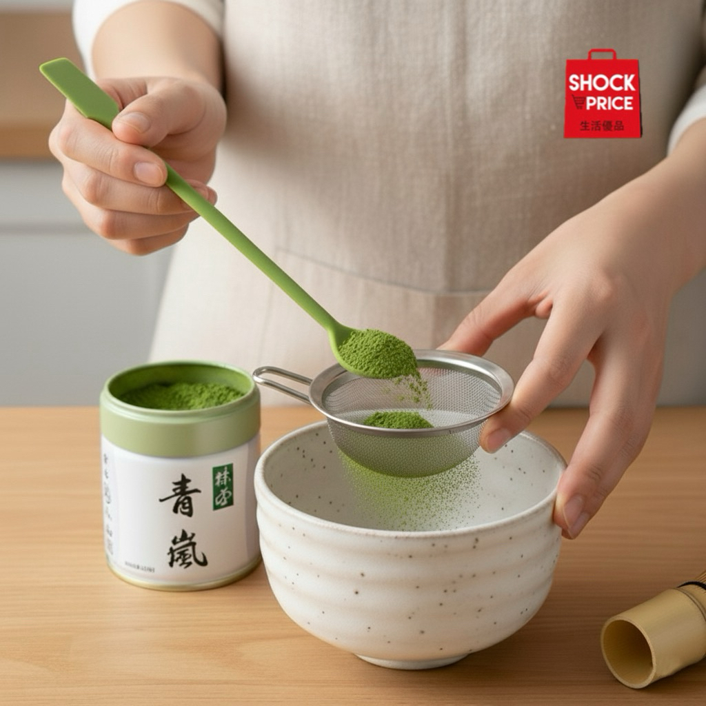 ช้อนมัทฉะ ไม้พายซิลิโคน 2-in-1 ใช้ได้2 ด้าน ยาว26 ซม. ที่ตักแยม