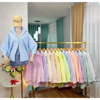 เสื้อเชิ้ตลายริ้ว (แขน 5 ส่วน) 🌈 แต่งกระเป๋า “หน้าสั้น หลังยาว”