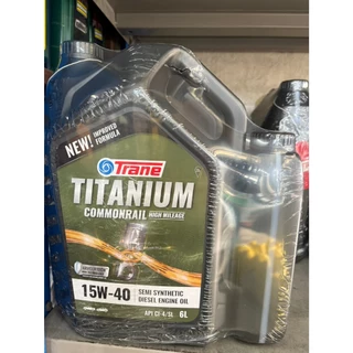น้ำมันเครื่อง ดีเซล TRANE Titanium Commonrail 15w40 6+1L