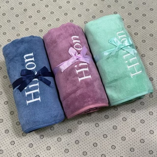 ผ้าเช็ดตัว Hilton เนื้อผ้าหน้าดี ขนาด 70*140.cm ชุด 6ผืน คละสี