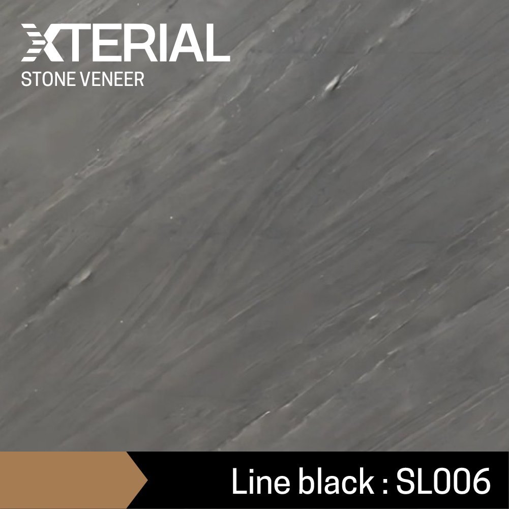 STONE VENEER : Line black (61cm x 122cm)