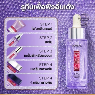 ลอรีอัล ปารีส L'Oréal Paris Revitalift Hyaluronic Acid Replumping Serum 30ml เซรั่มไฮยาเติมความชุ่มชื้น ผิวเด้งอิ่มฟู