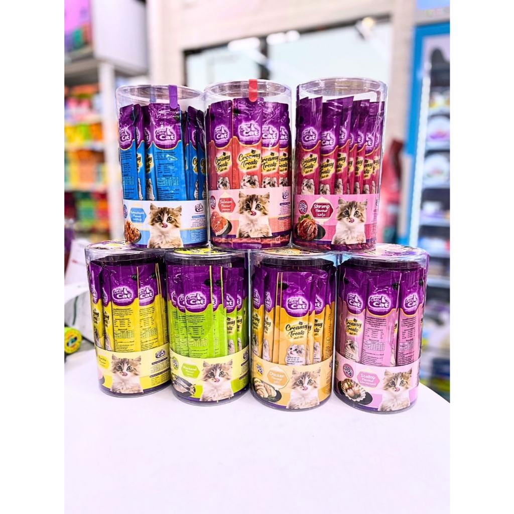 (1 กระปุก 40 ซอง) ขนมแมวเลีย Catty Cat ขนาด 15gx40ซอง