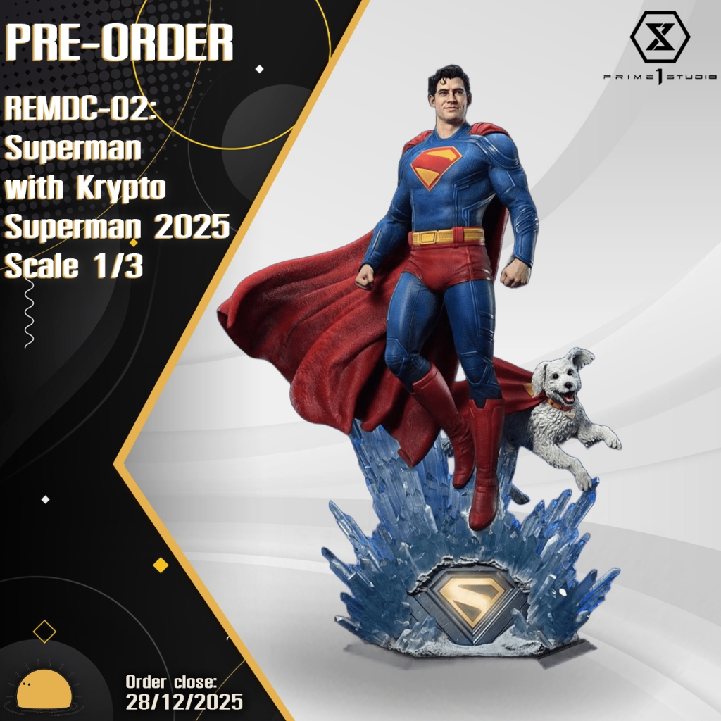 Pre-order Prime 1 Studio REMDC-02: Superman with Krypto (Superman 2025) Scale 1/3