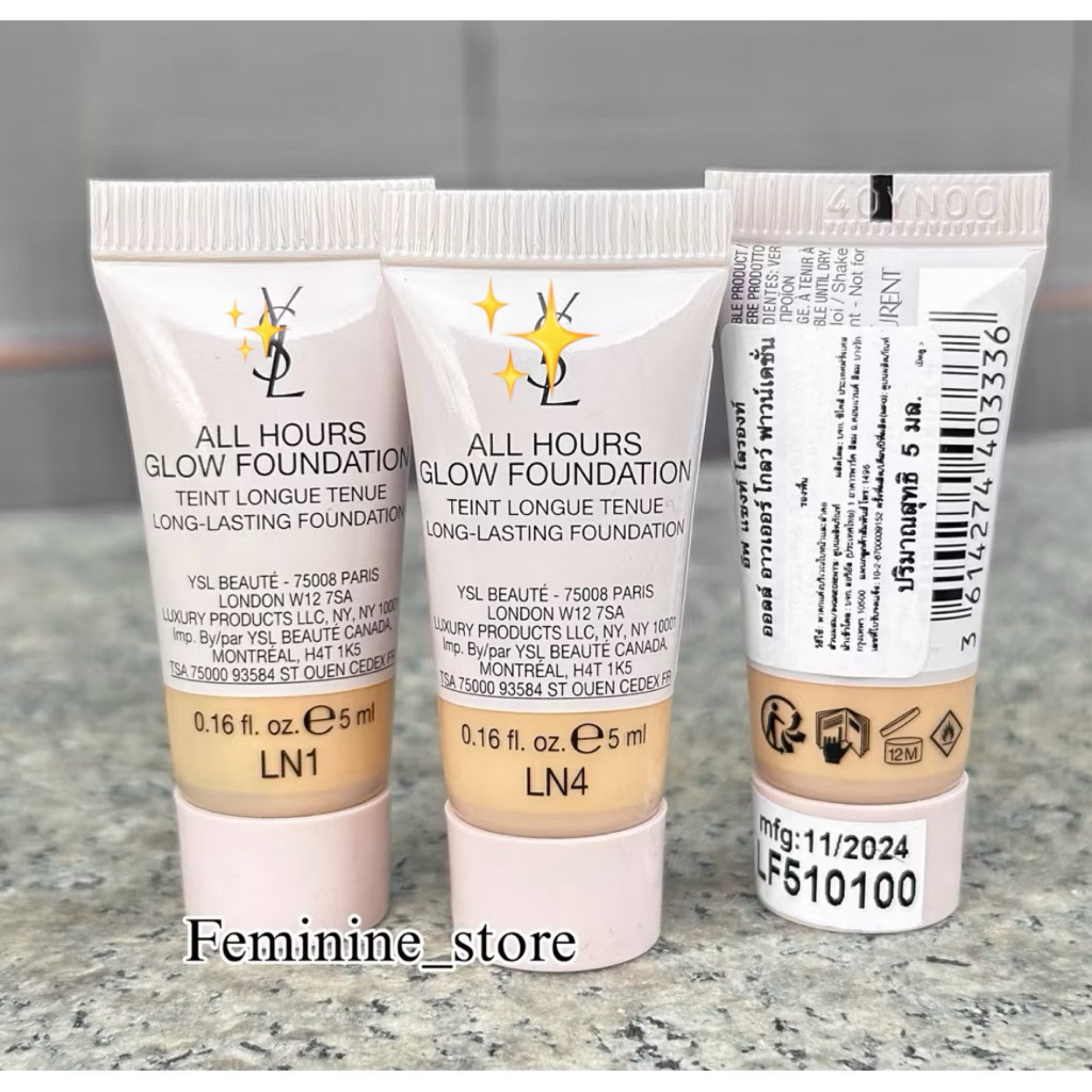 ✨ป้ายไทย✨รองพื้นตัวใหม่ล่าสุด YsI All Hours Glow Foundation ขนาดทดลอง 5ml.