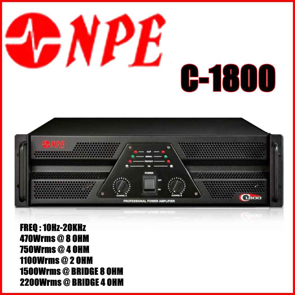 เพาเวอร์แอมป์ NPE C-1800 แอมป์ขยาย เครื่องเสียงกลางแจ้ง C1800 POWER AMP STEREO POWER AMP C 1800 npe