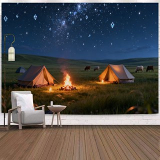 [จัดส่งจากกรุงเทพฯ] ผ้าพื้นหลังเอฟเฟกต์จำลองการตั้งแคมป์ 3 ม…