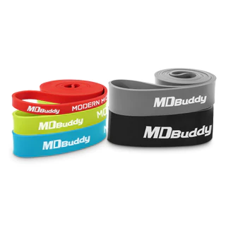MDBuddy ยางยืดออกกำลังกาย 5 สี GRAY, BLUE,GREEN,RED,BLACK (MD1353) - เครื่องออกกำลังกาย แบรนด์ IRONTECXMDBuddy