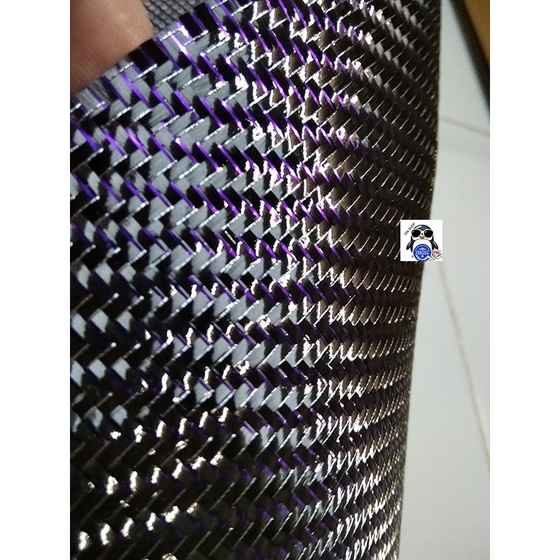 grade premium ผ้าคาร์บอนแท้  เคฟล่าคาบอน Aluminized gritter สีดำม่วงเงา แสงโอปอล พรีเมี่ยม ลาย2, ,ca