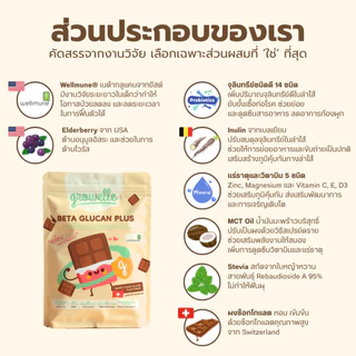 7 แถม 1 รวมรส - Growelle Beta Glucan Plus วิตามินเด็ก เสริมภูมิคุ้มกัน ลดภูมิแพ้