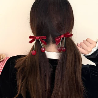 Cute 430 กิ๊บติดผม กิ๊บหนีบผม ยางมัดผมโบว์สก๊อตเชอรี่ ราคา/1ชิ้น