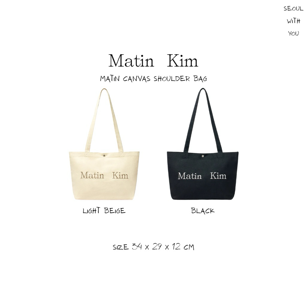[PREORDER] Matin Kim Canvas Shoulder Bag / 2 Colors