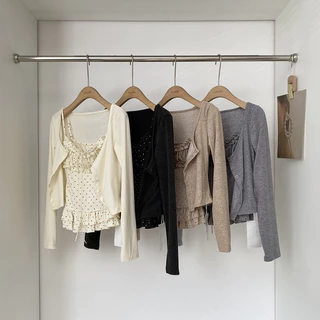 Riko set ชุดเซ็ตเสื้อคลุม สายเดี่ยว เย็บระบายหน้าอก ชายระบาย 2 ชั้น KN.Clothes