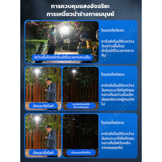 OOKAS โคมไฟติดผนัง LED ไฟเซ็นเซอร์ ไฟโซล่าเซลล์ กันน้ำกันฝนIP67 ตกแต่งสวนกลางแจ้ง เปิดปิดอัตโนมัติ
