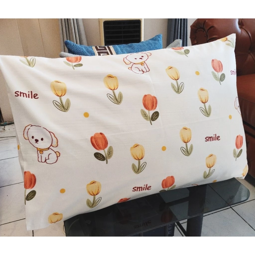 ปลอกหมอนหนุนลายน่ารักๆ มินิมอล ใบใหญ่ ผ้า นุ่มผ้า cotton super soft