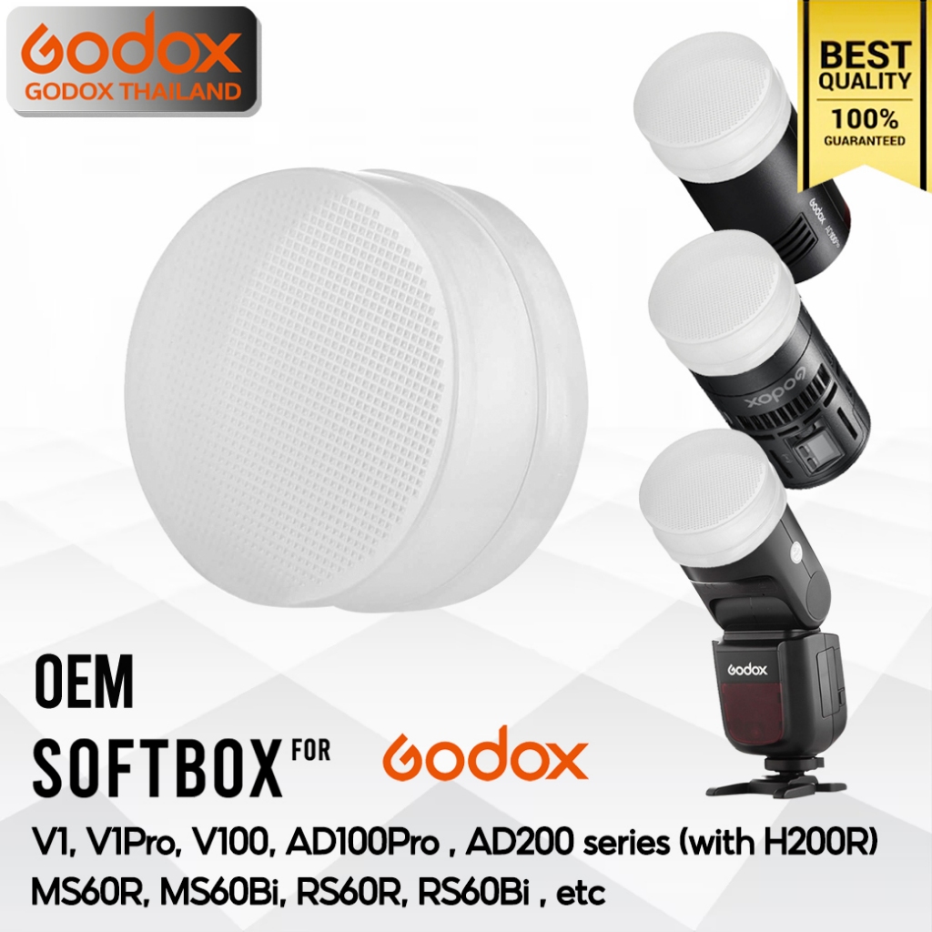 OEM- Softbox For Godox V1, V1Pro, V100, AD100Pro, AD200 series (with H200R), MS60R/Bi, RS60R/Bi - Go