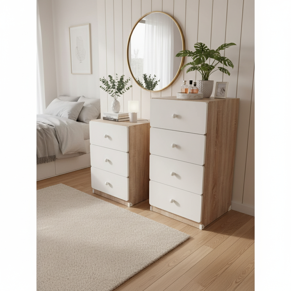 🔥สินค้าประกอบสำเร็จ🔥Hawa 90 Furniture ลิ้นชัก ตู้ข้างเตียง 40*40*60/40*40*78 (เลือกสีได้)😊