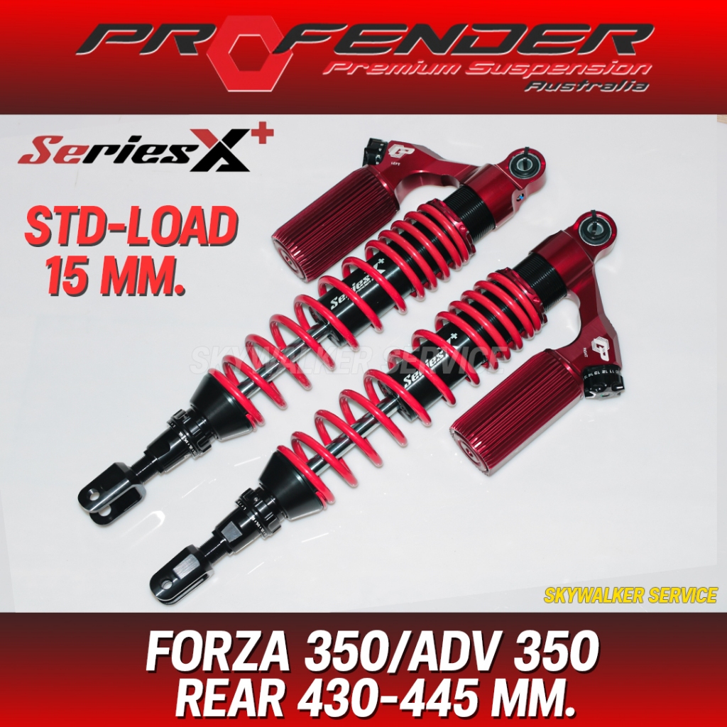*รับประกัน 2 ปี*โช๊คหลัง PROFENDER X-SERIES PLUS สำหรับ Forza350,ADV350 REAR STD-LOAD 385-400MM. /430-455MM. ของแท้!!