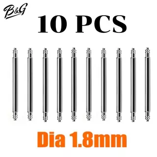 (พร้อมส่ง) 10 ชิ้น สปริงบาร์สายนาฬิกา สลักสายนาฬิกา สำหรับยึดสายนาฬิกากับตัวเรือน Spring bar 1.5 mm และ 1.8 mm.