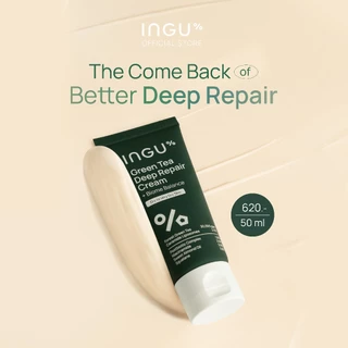 INGU Green Tea Deep Repair Cream + Biome Balance มอยซ์เจอร์ไรเซอร์เนื้อเข้มข้น สำหรับผิวแห้ง