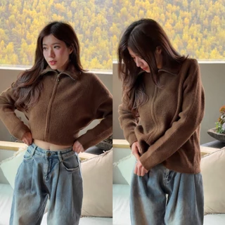CO1110 | Cozy Zip 2 way Collar Knit