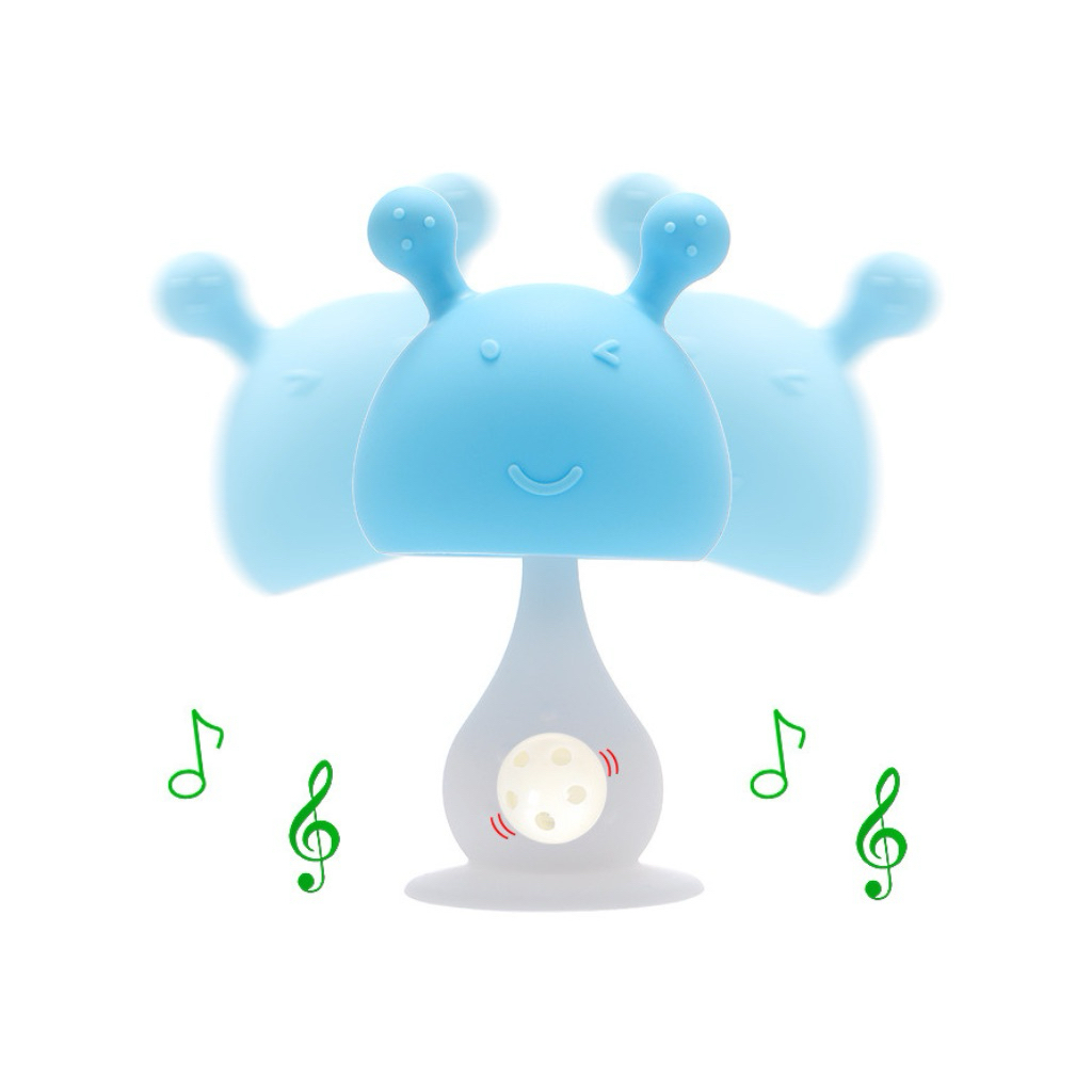 ยางกัดหัวเห็ดสำหรับเด็ก มีเสียงกรุ้งกริ้ง มีกล่องแถมฟรีให้ ของเล่นเด็ก เห็ดมีเสียง - รูปที่ 4