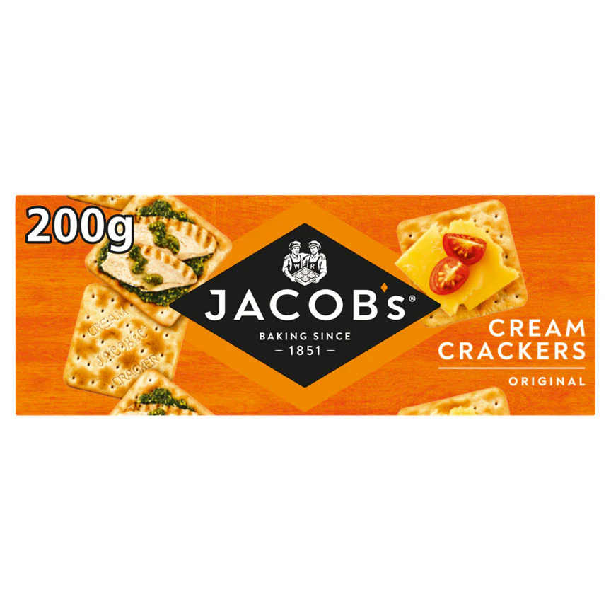 Jacob's - Cream cracker orange 200g แครกเกอร์สูตรคลาสสิก รสชาติหอมมัน