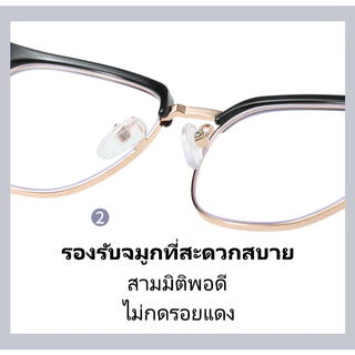 [จัดส่งในกทม]แว่นกรองแสง (สายตาสั้น-50ถึง-400) เลนส์BlueBlock กรองแสงสีฟ้าจากคอมมือถือ100% สำหรับผู้ชายผู้หญิง 109