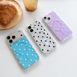 เคสชาร์จได้ ลายจุด สำหรับ ไอโฟน 17 17pro 17proMax i16 16proMax i15 15proMax 15plus 14plus i11 i13 13proMax i14 14proMax