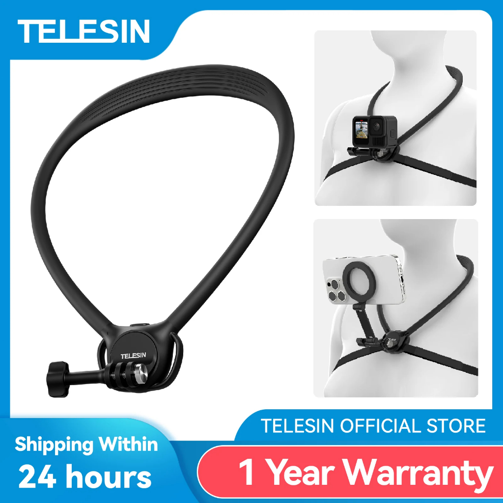 Telesin se 2.0 2in1 phone/gopro magnetic neck holder mount สายคล้องคอแบบแม่เหล็กแบบถอด phone neck holder mount