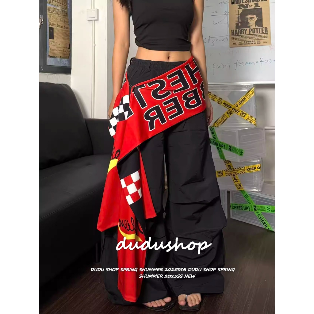 [Hip-hop letter scarf decoration]ผ้าพันคอลายตัวอักษรสไตล์ฮิปฮอปย้อนยุคสำหรับผู้หญิง ตกแต่งทันสมัย