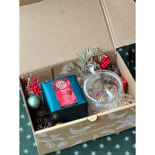 เซ็ทใบชา TE signature blend บรรจุกระปุกเหล็ก คู่กับแก้ว TE B…