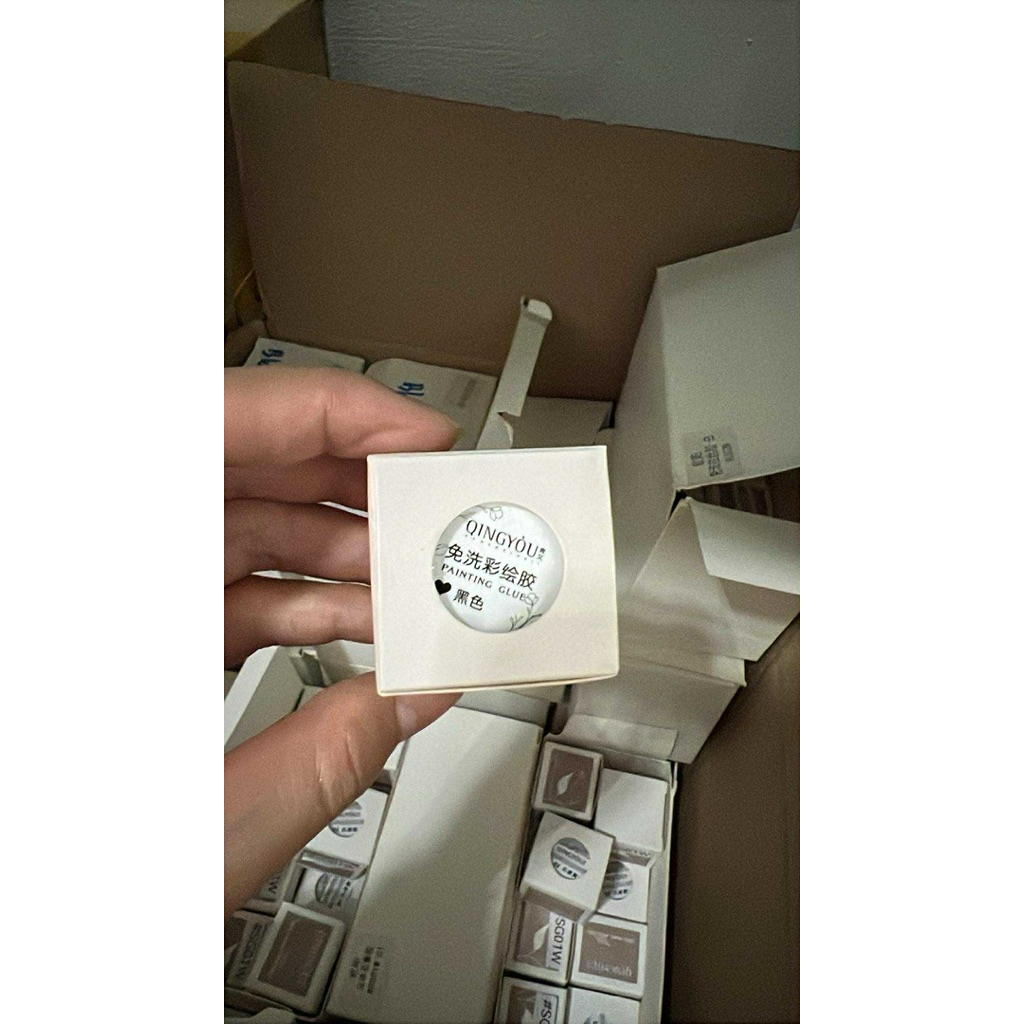 สีเพ้นท์สีดำ Qingyou