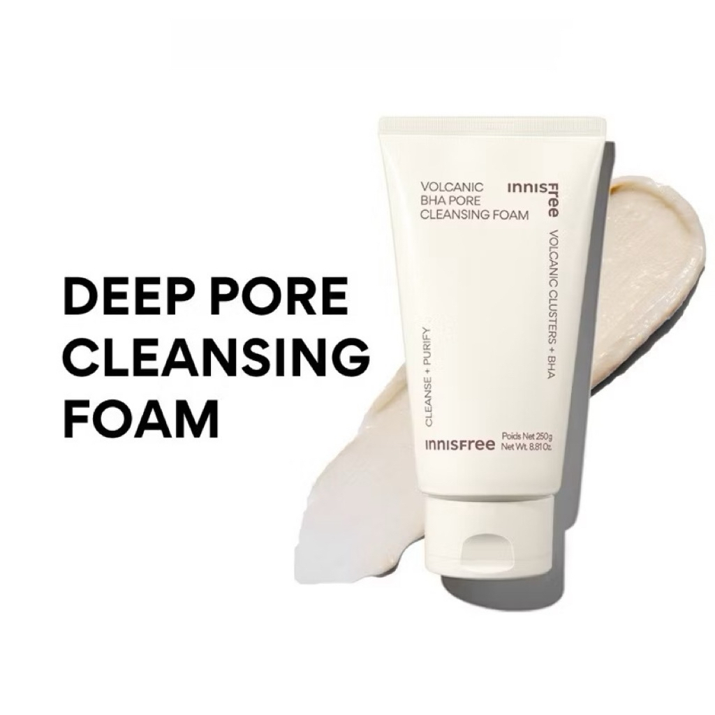 แท้ %โฟมน้ำตาลใหม่ Innisfree Volcanic Pore BHA Cleansing Foam 150g.