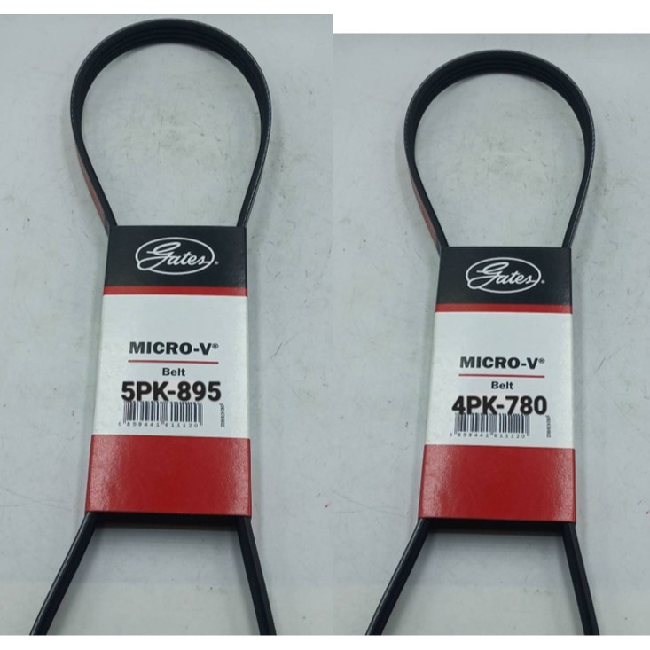 สายพาน GATES สายพานหน้าเครื่อง SUZUKI SWIFT 2012 เบอร์ 5PK897 / 4PK780 ใช้ 5PK895 / 4PK780 แทนได้ ( 