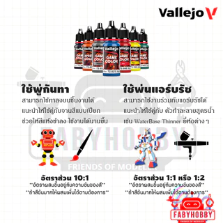 Vallejo วาเลโฮ - Primer สีรองพื้น สีเพ้นท์โมเดลสูตรน้ำ สีอะคริลิคสูตรน้ำ งานศิลปะ miniature